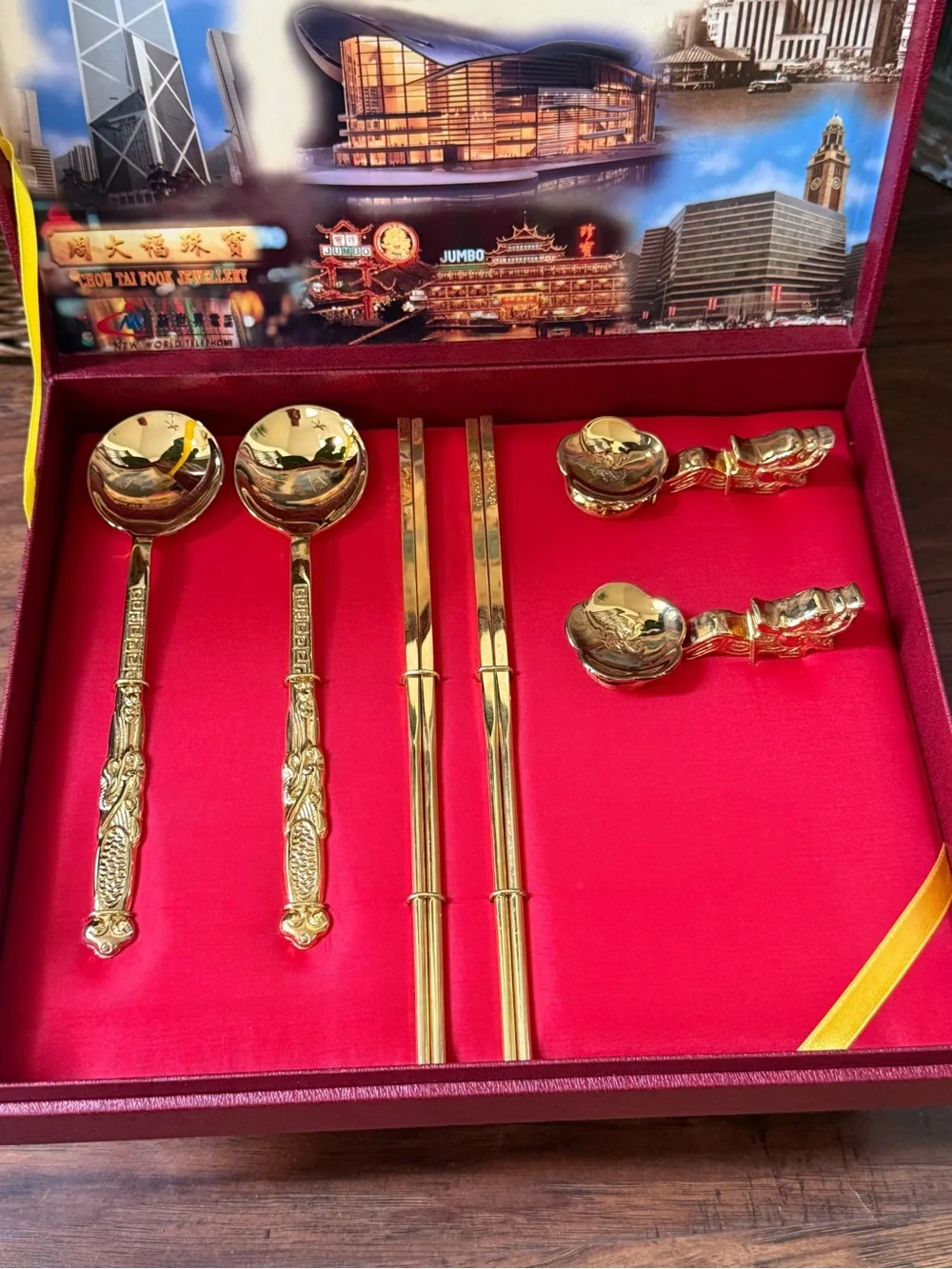 1997 Hong Kong Handover Commemorative Set 24K Gold Plated Haixing Seafood Market